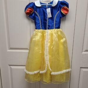 Blue and Yellow Princess Costume for Kids Snow White Inspired Includes Gloves